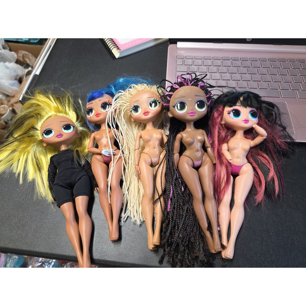 LOL Surprise OMG 9" Dolls Mixed Lot of 5 Some Missing Hand Joints